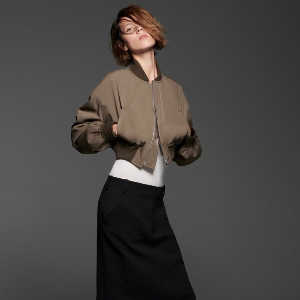 ZARA CROPPED BOMBER/ NWT